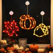 Thanksgiving Decorations, Fall Window Lights with Suction Cups Acorn Maple Leave