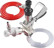 PERA Sankey D Keg Coupler with Adapter and Ball Lock Disconnect Set Standard Type Kegerator Kit Keg Taps for Beer With 3ft beer line and 3ft gas line used for Keg Kegging Beer Tower