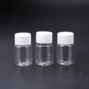 50PCS 30ml Plastic Empty Liquid Bottles Vial Reagent Sample Containers