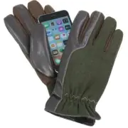 Isotoner Mens Smartouch Touchscreen Polyester Wool Glove Brown Medium NEW