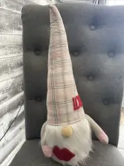 Huntington Home Aldi Gnome Weighted Plush Red Pink Love Gnome 20”