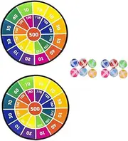 Abaodam 2Sets Interactive Throwing Fun Indoor Game Accessory for Family and Includes Target Boards Sticky Balls Enhance Hand Eye Coordination