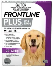 Frontline Plus Large Dog 3pk - 20-40kg