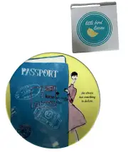 One Kate Spade New York GRAND TOUR Passport Tidbit Plate 5.75 inch New w/tag