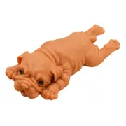 Fisheraw Squeeze Toy Puppy Shape Stretchable TPR Creative Decompression Toy for Children Gifts Brown