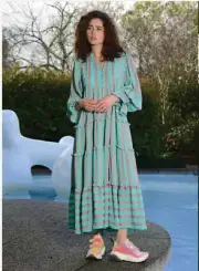 Coop by Trelise Cooper Stripe Out Dress Size XL mint pink ruffles BNWT