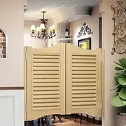 Rustic Wooden Swinging Saloon Doors for Home Decor Hallway Kitchen & Bar Includes Hinges and Auto Close Feature