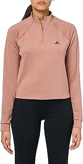 [adidas] Women's Train Essentials Quarter-Zip Track Top