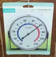 La CROSSE 5" Indoor/Outdoor Dial Thermometer #104-105-TBP