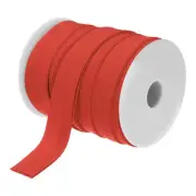 1 Inch Double Fold Bias Tape Continuous Bulk Bias Tape (Red 25 Yards)