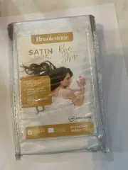 Standard Queen SATIN Pillow Protector Case super White Wrinkle Free