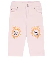 [Stella McCartney Kids] Stella McCartney Kids Baby embroidered denim M 3 pink