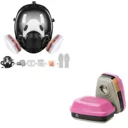 Reusable Full Face Respirаtor Mask - Full Facepiece Gas Mask Organic Dust