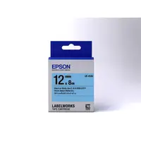 在飛比找momo購物網優惠-【EPSON】標籤帶 消光霧面系列 淺藍底黑字/12mm(L