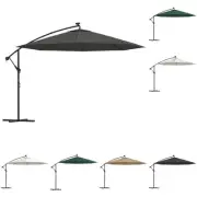 Cantilever Umbrella with LED Lights&Steel Pole 300/350cm Multi Colours vidaXL
