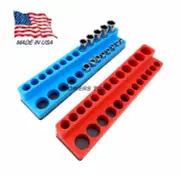 Mechanics Time Saver 1/4 Drive Magnetic Socket Holder Tray Metric SAE Deep USA