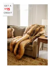 Donna Salyers' Fabulous-Furs Faux Fur Throw with $15 Credit