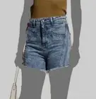 $275 ITMFL Women's Blue Penny Teller Cut-Off Denim Relaxed Jeans Shorts Size M