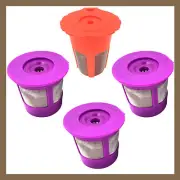 Keurig 2.0 Orange K Carafe Coffee K-cup Filter & Purple Reusable K Cup Filter