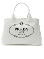 Prada Small Cotton Canvas Tote