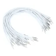 50 Pcs 13 Inch Elastic Barbed Cord 2 mm Loop Stretch Round String White