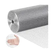1.27cm 61cm x 50ft Hardware Cloth, 19 Gauge Hot Dipped Galvanized Wire Mesh R...
