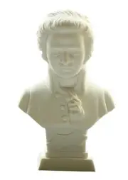 New Genuine A.Giannelli Music Composer Alabaster Mini Bust Mozart Made in Italy