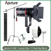 Aputure LS 60d LED Video Light 60W 5600k Daylight + Lantern 65cm +C Stand Wheels