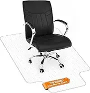 Thickened Chair Mat for Carpet- 47.5" x 35.5" Low Pile Carpet Protector for Office Computer Desk Chair. Heavy Duty Desk Chair Mat for Carpeted Floors