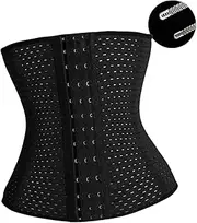 WRITWAA Waist Tummy Slimming Corset 13 Hook Eyes Tummy Control Shapewear for Women High Elastic Breathable Girdle