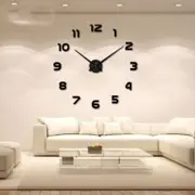 Personalized Big Wall Clock Acrylic Mirror Modern Decoration Black Wall Clocks
