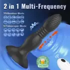 APP Remote Control Anal Butt Plug Vibrator Telescopic Prostate Massager Sex Toys