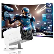 [180°Adjustable Stand]Smart Mini Projector with WiFi and Bluetooth, Full HD 1...