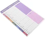 JEWEDECO Menu Recipe Daily Planner Undated Tear Off Sheets Notepad for Weekly Meal Organization Shopping Checklist Daily Tasks Office Supplies for Women Moms