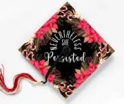 Nevertheless She Persisted, Graduation Cap Topper Decoration, Grad Gift