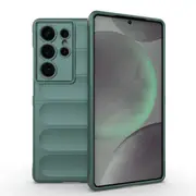 For Samsung Galaxy S25 Ultra Case, Wavy Shielding Cover, Dark Green