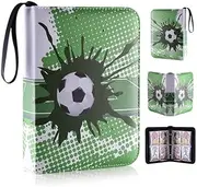 FUYUNLAI Soccer Card Binder With Sleeves - 4 Pocket Sports Binder Fits 400 Cards With 50 Removable Sleeves (Various Types Available)
