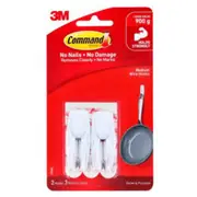 3M XA006802186 Command Hook 17065 Medium White Wire, Pack of 2 [XA006802186]