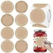 Blank Kraft Labels Stickers Kitchen Pantry Fridge Food Container Homemade Gift
