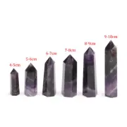 Amethyst Quartz Natural Crystal Obelisk Wand Tower Point Column Reiki Healing