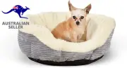 Dog Pet Cat Calming Bed Beds Large Mat Comfy Puppy Fluffy Donut Cushion Plush 56