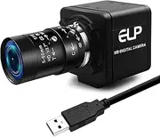 Hotpet 4K USB Camera 10X Optical Zoom Webcam Built-in Microphone for Video Conference Live Streaming IMX317 Sensor 2160P 30FPS Webcamera with 5-50mm Varifocal Lens for PC Laptop Raspberry Pi