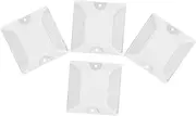 ULTECHNOVO 4 Pack White Raised Road Reflectors Emergency Driveway Markers Sturdy Abs Material Pavement Safety Sign