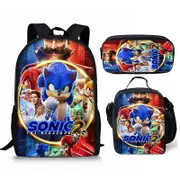 Sonic Backpack Sonic Elementary School Bag Lunch Bag Pencil Bag Three-piece Set 55-NMAOV