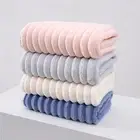 Soft Bath Towels Set Microfiber Ribbed Oversized Bath Towels Extra Large for ...