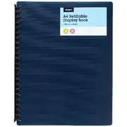 J.Burrows 40 Pocket Refillable Display Book Navy