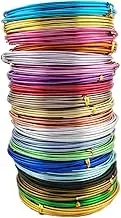 20 Colors Aluminum Craft Wire Metal Artistic Wire for Jewelry Craft Making (12 Guage (2.0mm))