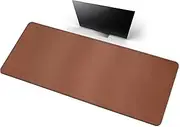 CENNBIE Extended Leather Gaming Mouse Pad/Mat, Large Office Writing Desk Computer Leather Mat Mousepad,Waterproof - 100x50cm (Brown)