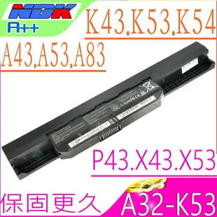 ASUS A32-K53 電池(保固最久)- 華碩 K43，K53，K54，K84，K43SJ，K53J，K53SK，K53SD，K53SJ，K53SV，K53T，K53TA，K53U