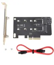 Simplecom EC412 Dual M.2 (B Key and M Key) to PCI-E X4 and SATA 6G Expansion ...